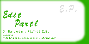 edit partl business card